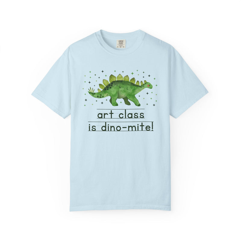 Funny Art Teacher Tee Shirt for Back to School, Funny and Adorable 90s Aesthetic Dinosaur Lover T-Shirt for High School Art Department - Opal and June