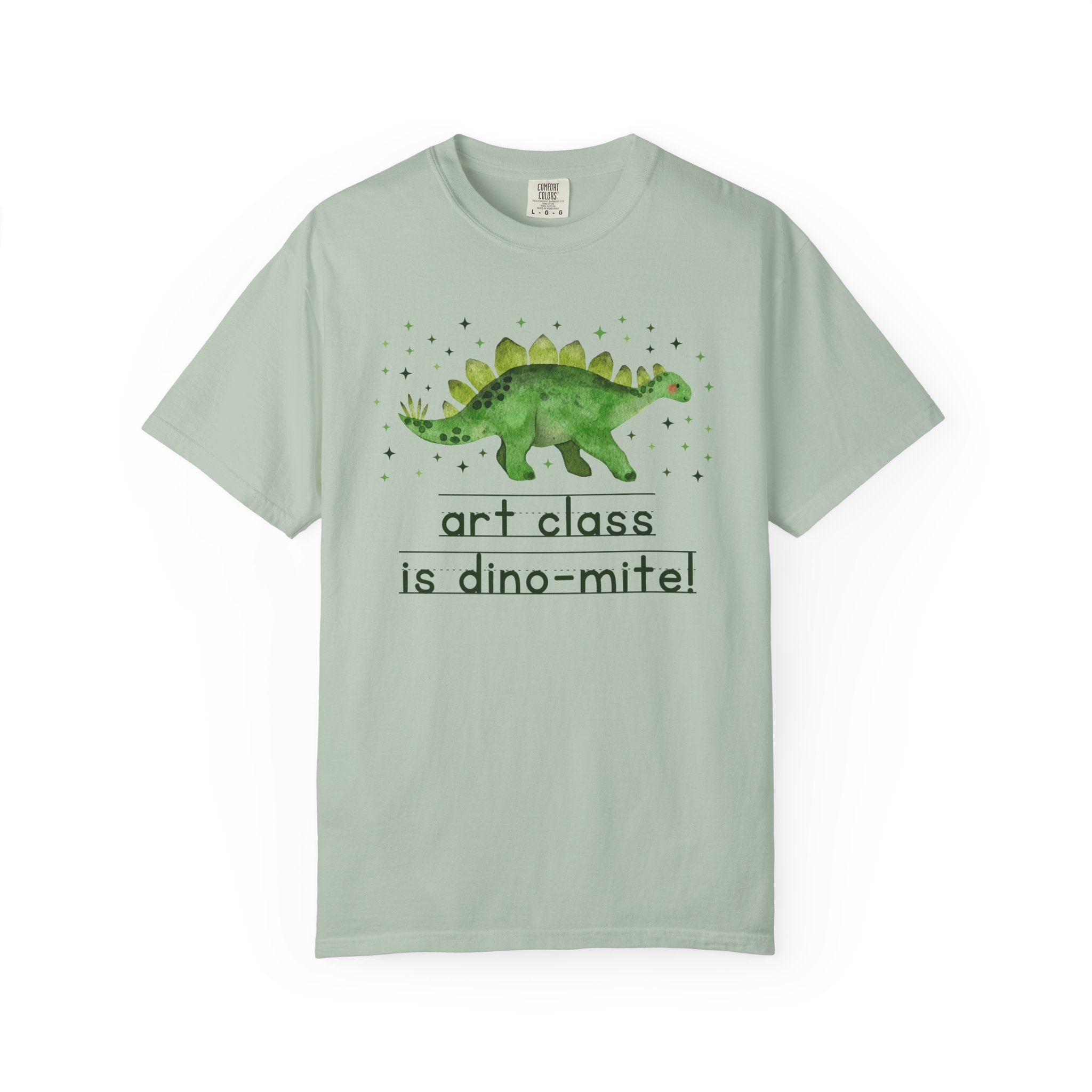 Funny Art Teacher Tee Shirt for Back to School, Funny and Adorable 90s Aesthetic Dinosaur Lover T-Shirt for High School Art Department - Opal and June