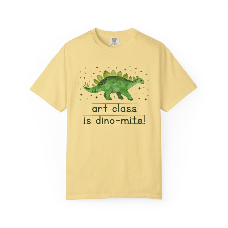 Funny Art Teacher Tee Shirt for Back to School, Funny and Adorable 90s Aesthetic Dinosaur Lover T-Shirt for High School Art Department - Opal and June
