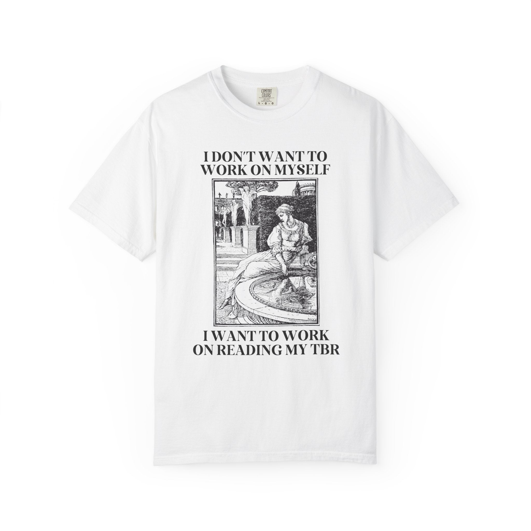 Funny Book Lover Gift Idea for Girlfriend or Wife Who Loves Romance Novels, Silly Golbincore Librarian Tee Shirt for Bookworm or Reader - Opal and June