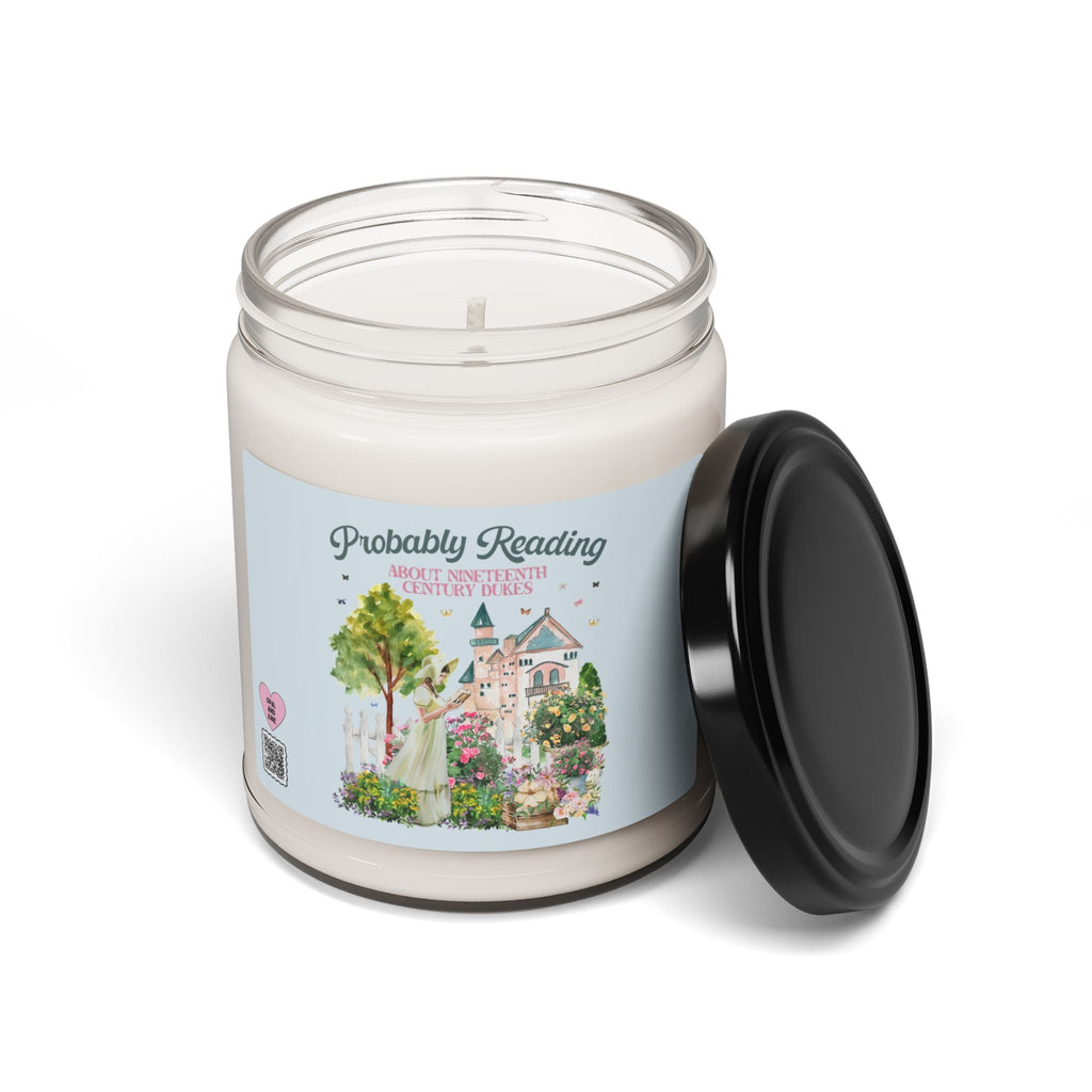 Funny Bookish Candle for Romance Reader: Probably Reading About Dukes | Nineteenth Century Regency Romance Candle with Whimsigoth Aesthetic - Opal and June