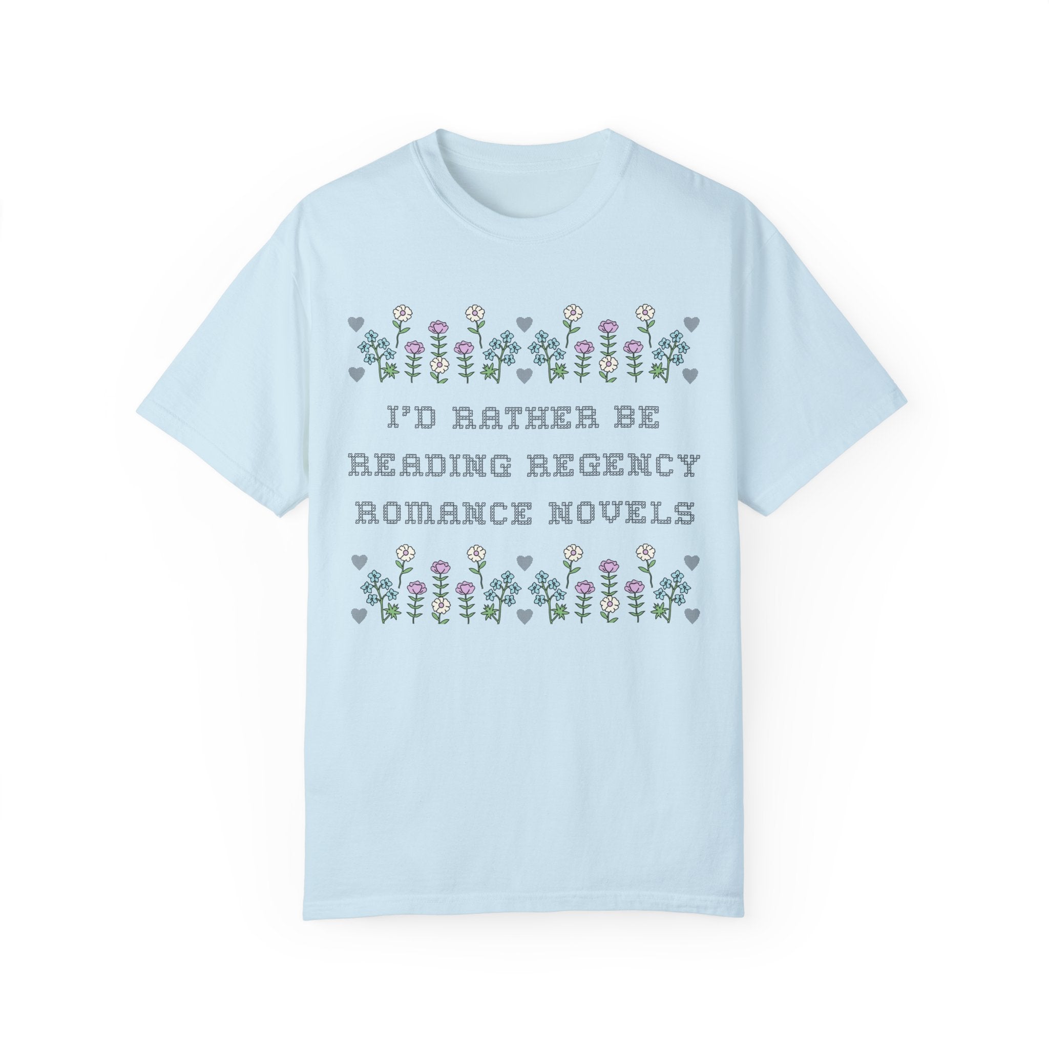 Funny Bookish Tee for Romance Reader: Rather Be Reading Romance Novels | Shirt for 1800s Regency Romance Lover, Floral Cottagecore Tee - Opal and June