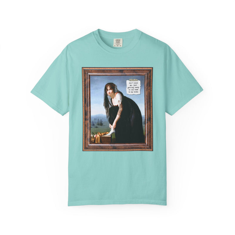 Funny Bookish Tee Shirt for Bookworm Who Loves Art History: About to Run Home To My Books, Romance Reader, Romantasy Reader, Reading Teache - Opal and June