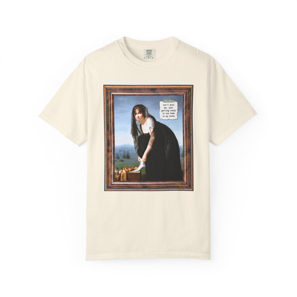 Funny Bookish Tee Shirt for Bookworm Who Loves Art History: About to Run Home To My Books, Romance Reader, Romantasy Reader, Reading Teache - Opal and June