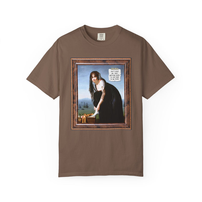 Funny Bookish Tee Shirt for Bookworm Who Loves Art History: About to Run Home To My Books, Romance Reader, Romantasy Reader, Reading Teache - Opal and June