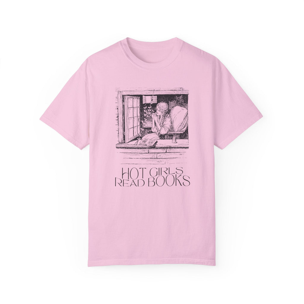 Funny Bookish Tee Shirt for Romance Reader, Vintage Aesthetic: Hot Girls Read Books | Gift for Wife Who Loves to Read, Funny Book Lover Tee - Opal and June