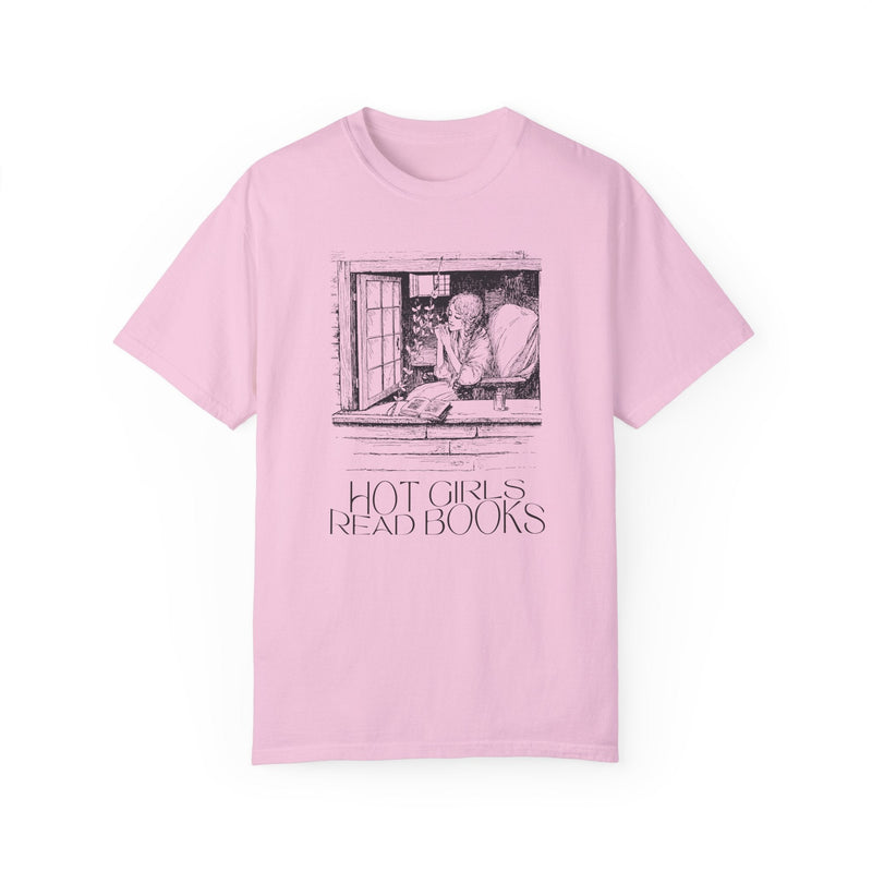 Funny Bookish Tee Shirt for Romance Reader, Vintage Aesthetic: Hot Girls Read Books | Gift for Wife Who Loves to Read, Funny Book Lover Tee - Opal and June