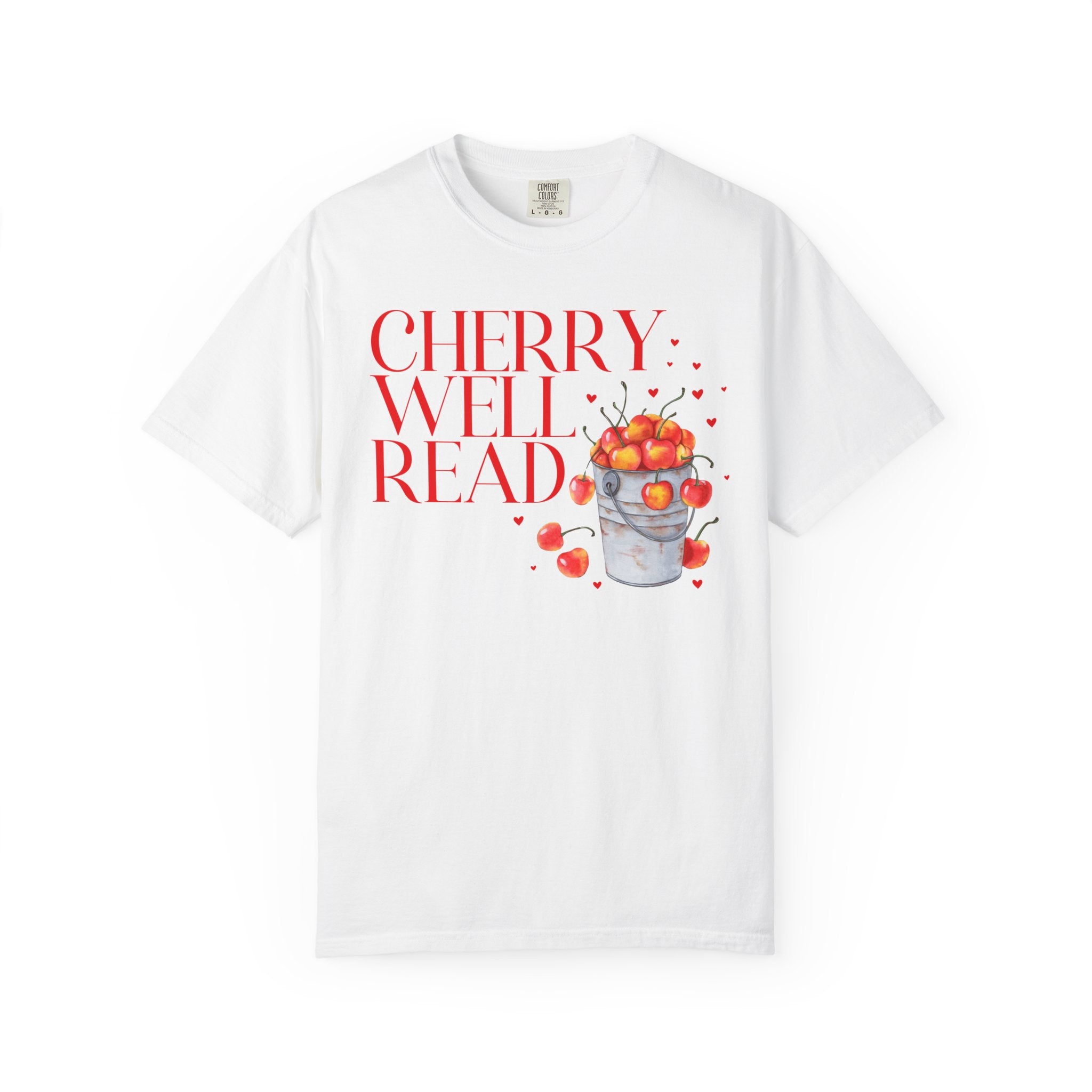 Funny Bookworm Tee Shirt for Romance Reader Who Loves Cherries, Cute Fruit Lover Librarian Tee Shirt for Friend Who Loves Mystery Novels - Opal and June