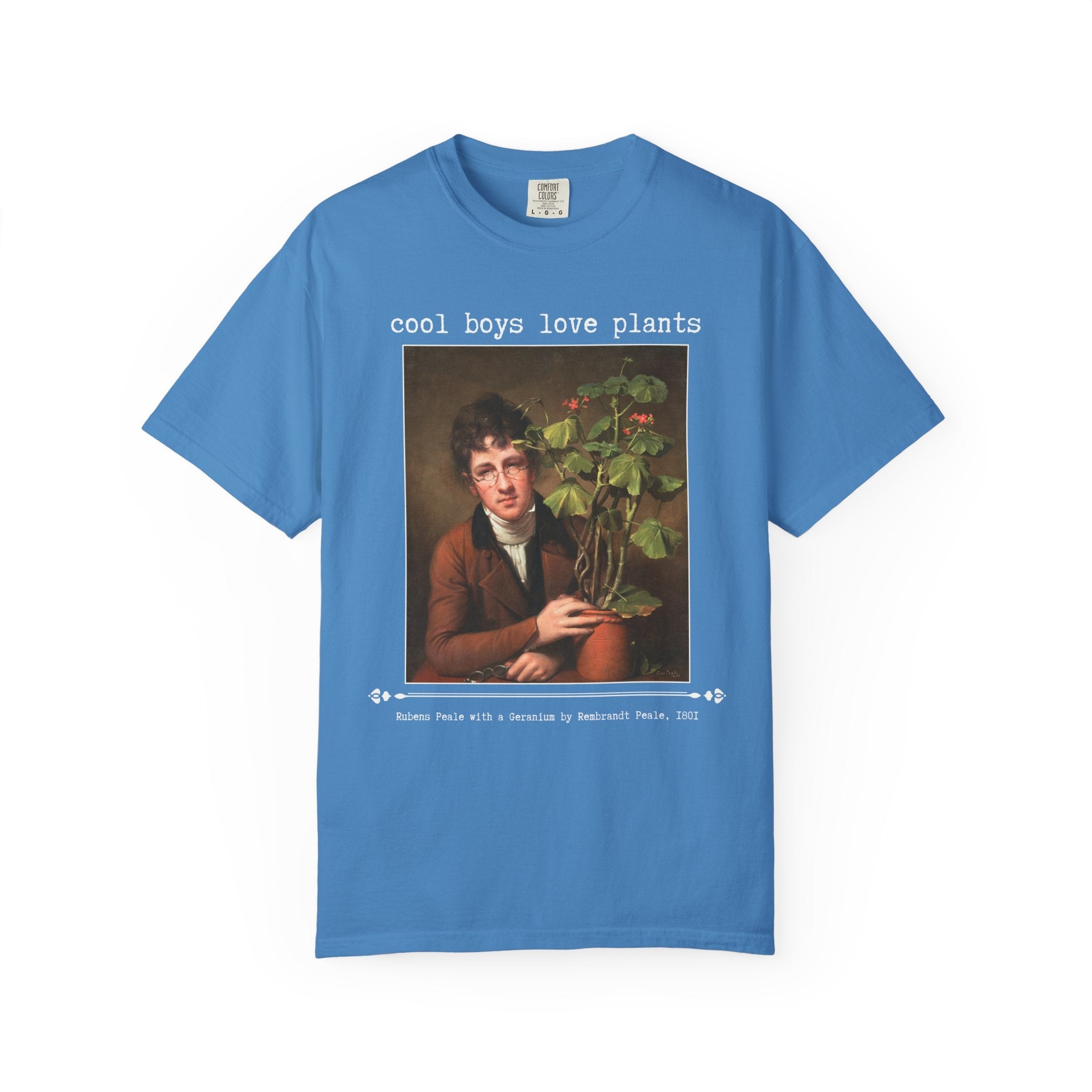 Funny Botanist Gift for Scientist Who Loves Plants: Cool Boys Love Plants, Silly Art History Shirt for Husband, Painting by Rembrandt Peale - Opal and June