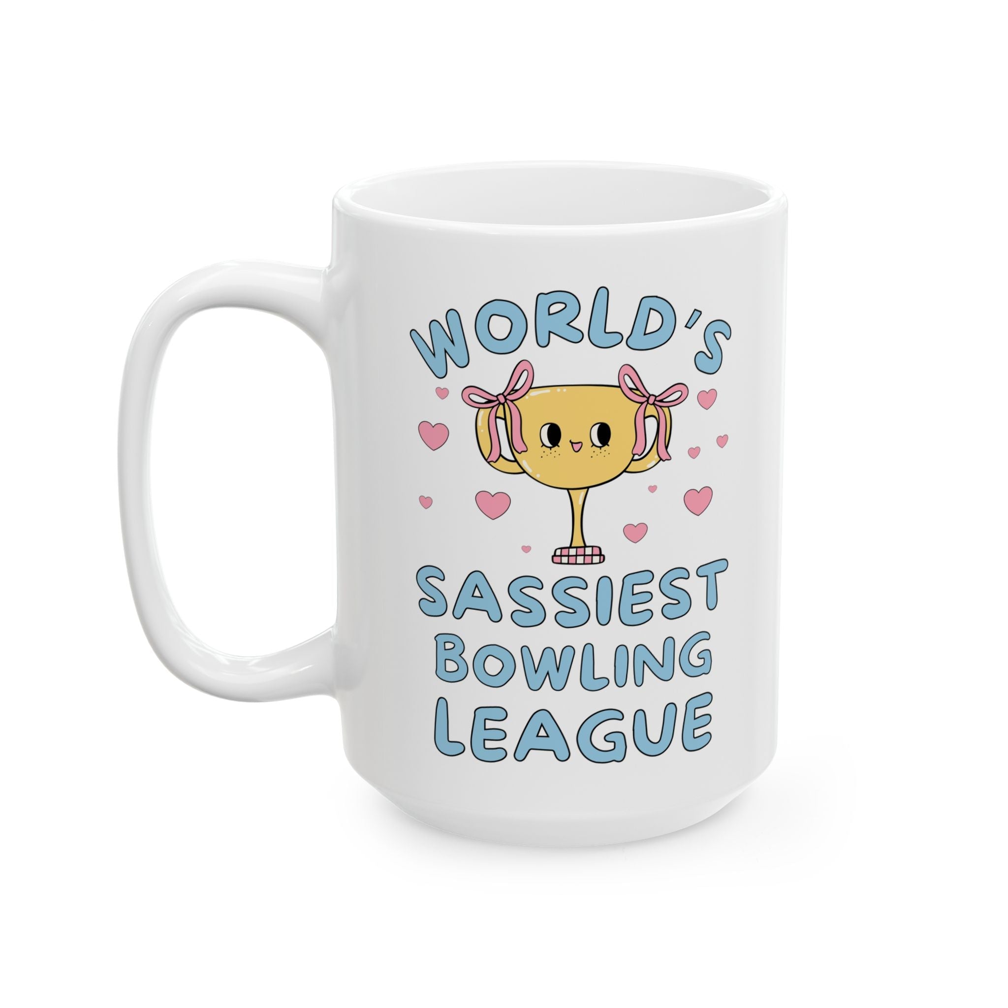 Funny Bowling League Gift for Bowling Team: World's Sassiest Bowling League, Silly Gift for Bowler or Dad Who Loves Bowling, 15 Oz Mug - Opal and June