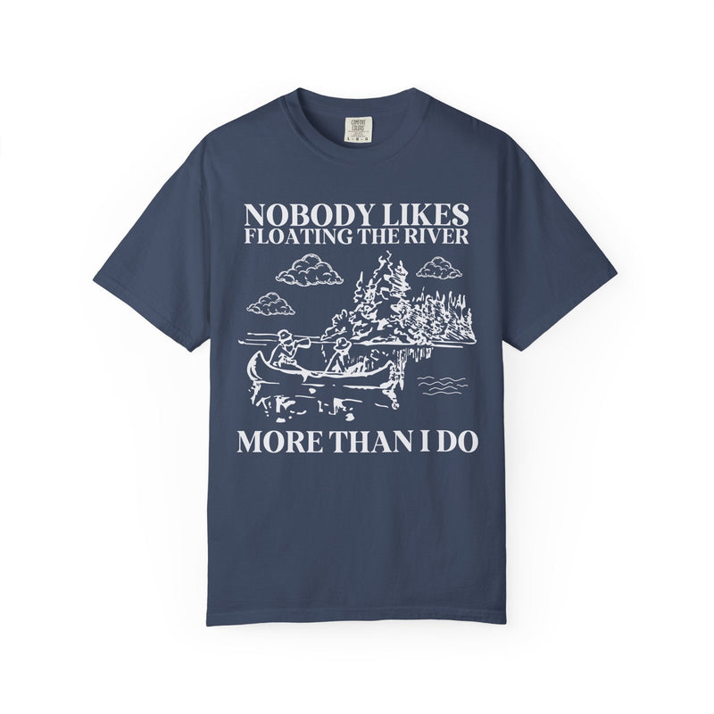 Funny Canoe Lover T-Shirt, Friend Who Loves Hiking or Floating Down the River, Silly Vintage Aesthetic T-Shirt, Comfort Colors Floating Tee - Opal and June