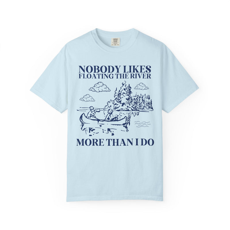 Funny Canoe Lover T-Shirt, Friend Who Loves Hiking or Floating Down the River, Silly Vintage Aesthetic T-Shirt, Comfort Colors Floating Tee - Opal and June