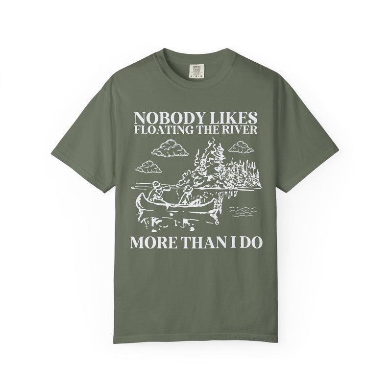 Funny Canoe Lover T-Shirt, Friend Who Loves Hiking or Floating Down the River, Silly Vintage Aesthetic T-Shirt, Comfort Colors Floating Tee - Opal and June