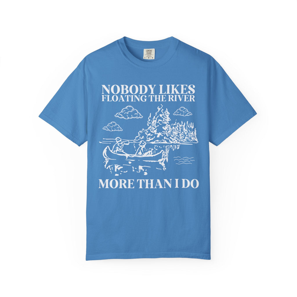 Funny Canoe Lover T-Shirt, Friend Who Loves Hiking or Floating Down the River, Silly Vintage Aesthetic T-Shirt, Comfort Colors Floating Tee - Opal and June