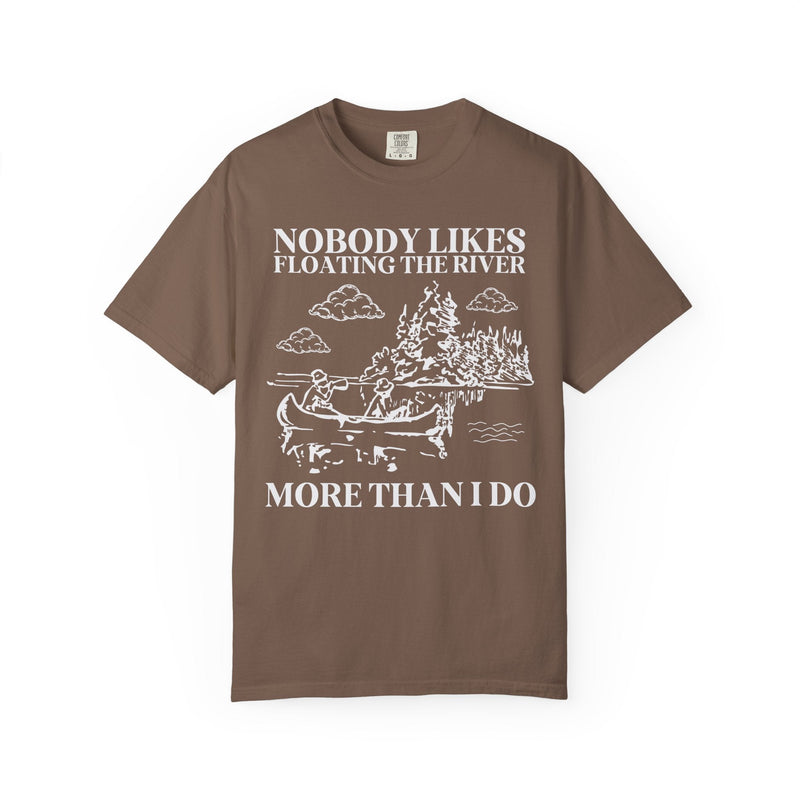 Funny Canoe Lover T-Shirt, Friend Who Loves Hiking or Floating Down the River, Silly Vintage Aesthetic T-Shirt, Comfort Colors Floating Tee - Opal and June