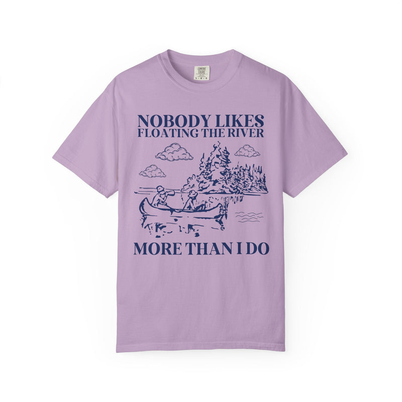 Funny Canoe Lover T-Shirt, Friend Who Loves Hiking or Floating Down the River, Silly Vintage Aesthetic T-Shirt, Comfort Colors Floating Tee - Opal and June