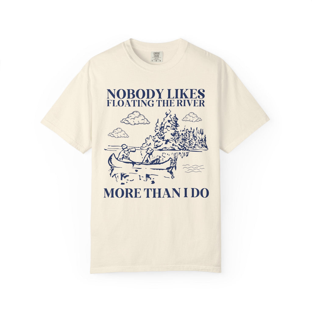 Funny Canoe Lover T-Shirt, Friend Who Loves Hiking or Floating Down the River, Silly Vintage Aesthetic T-Shirt, Comfort Colors Floating Tee - Opal and June