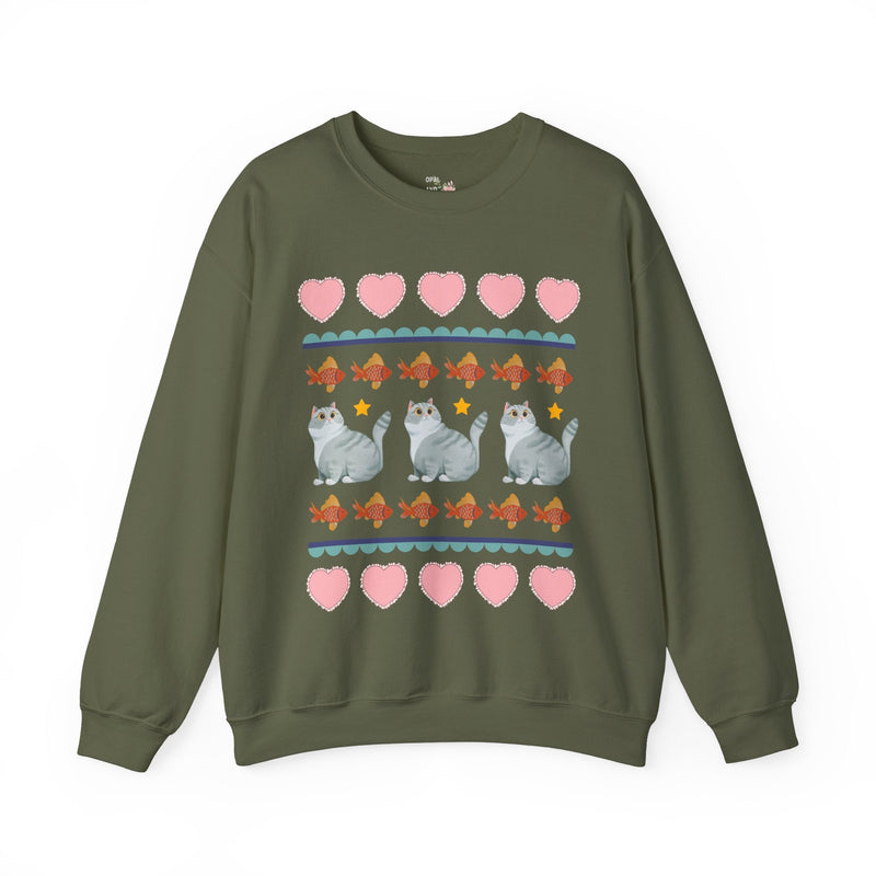 Funny Cat Lover Sweatshirt Your Grandma Would Love: Silly 90s Aesthetic Shirt with Flowers, Cute Cottagecore Gift for Animal Lover, Cat Mom - Opal and June