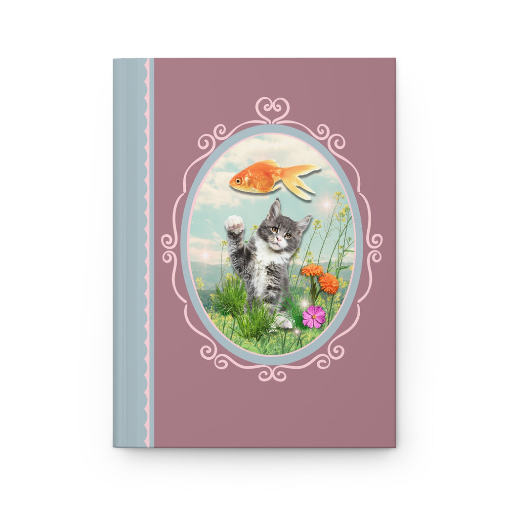 Funny Cat Notebook with Fish - Opal and June