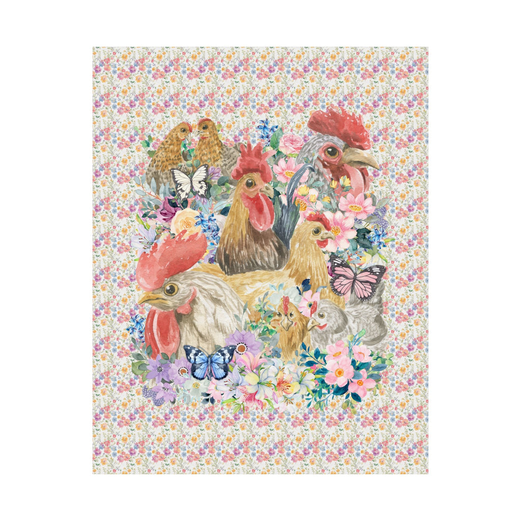 Funny Chicken Lady Poster - Opal and June