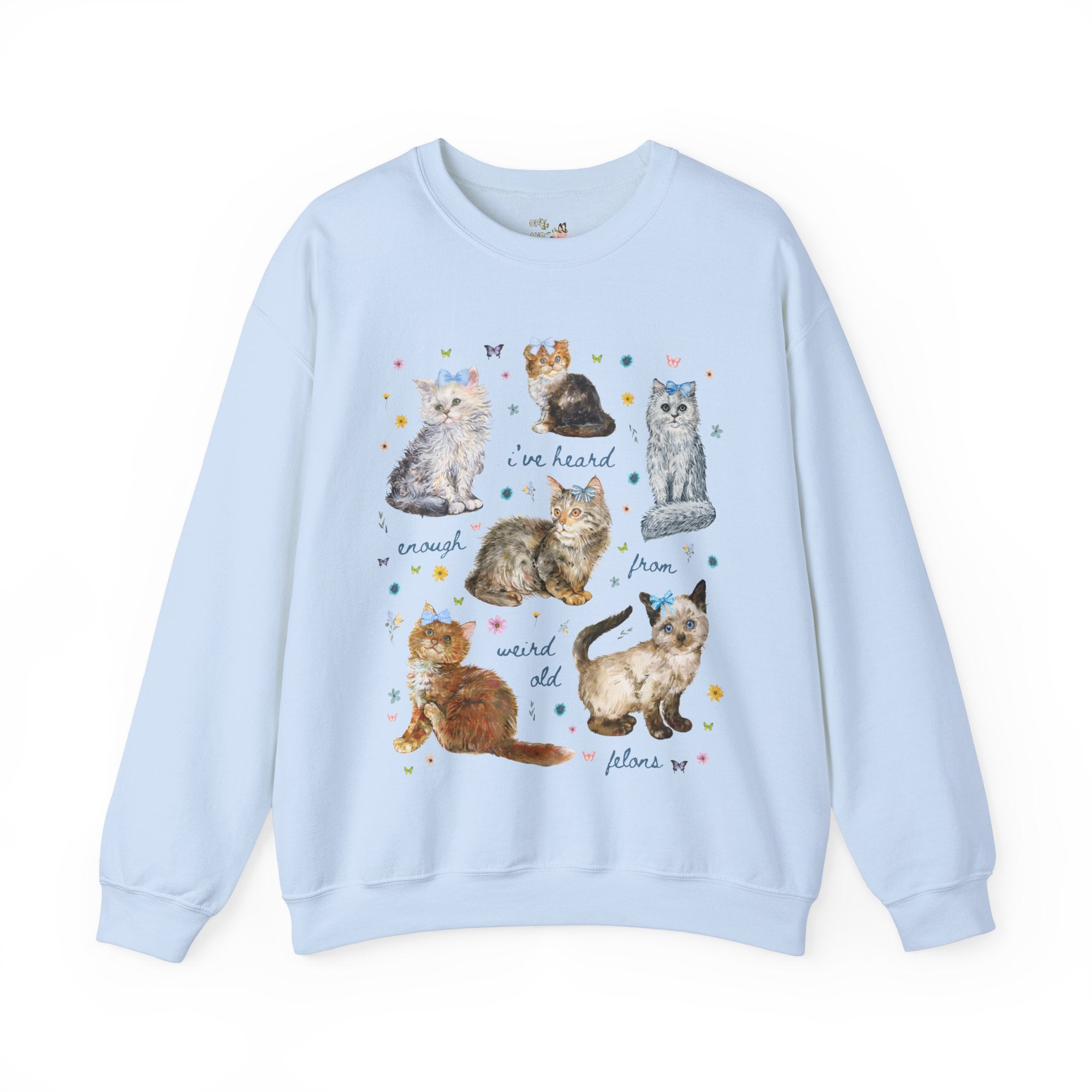 Funny Childless Cat Lady Sweatshirt for Democratic Socialist or Leftist, Adorable Y2K Aesthetic Political Crewneck for Cat Mom or Cat Parent - Opal and June