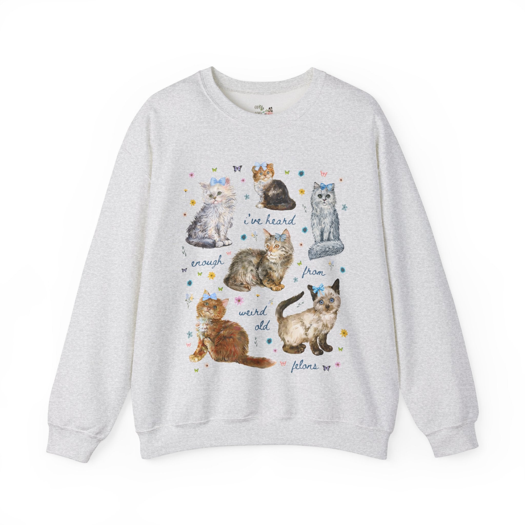 Funny Childless Cat Lady Sweatshirt for Democratic Socialist or Leftist, Adorable Y2K Aesthetic Political Crewneck for Cat Mom or Cat Parent - Opal and June