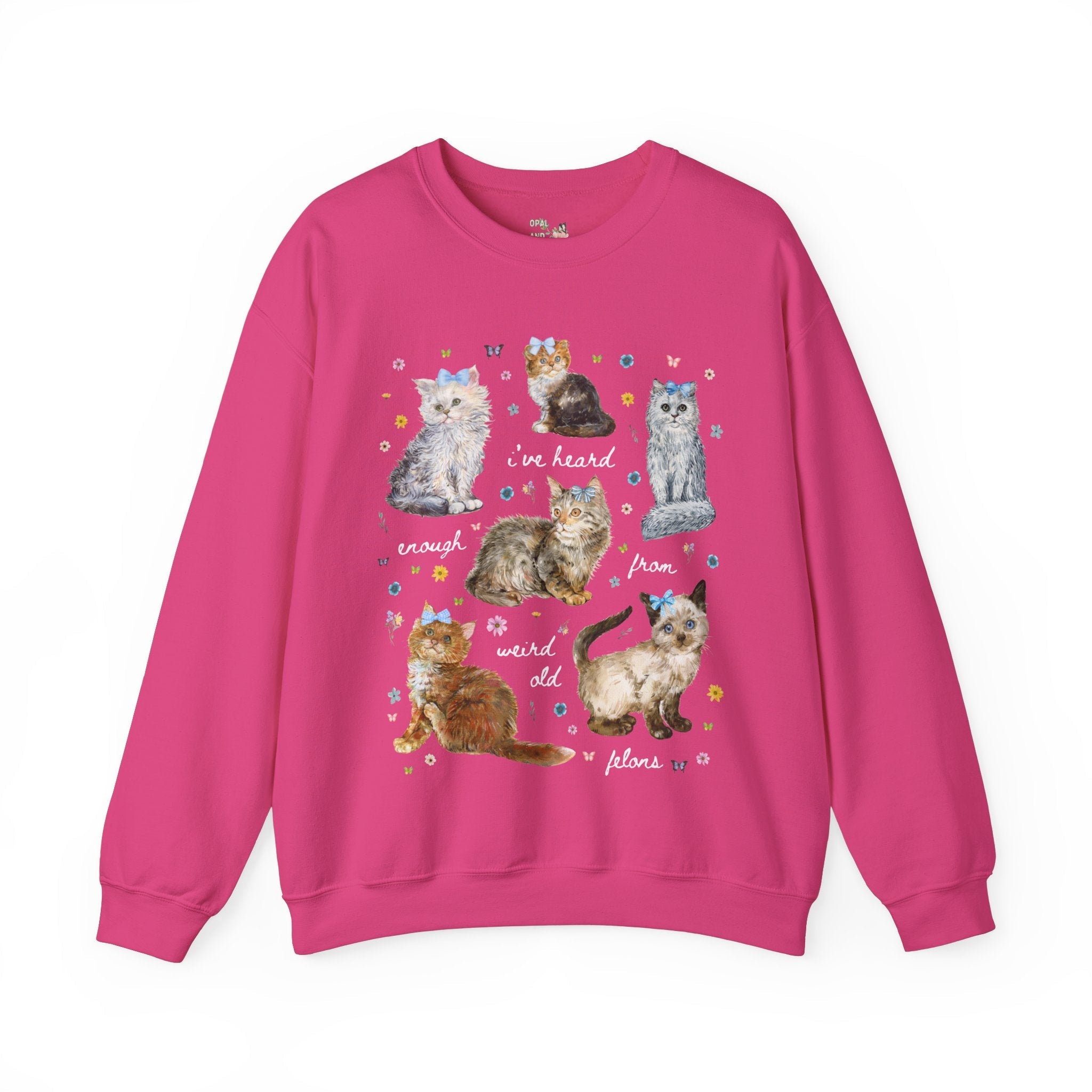Funny Childless Cat Lady Sweatshirt for Democratic Socialist or Leftist, Adorable Y2K Aesthetic Political Crewneck for Cat Mom or Cat Parent - Opal and June