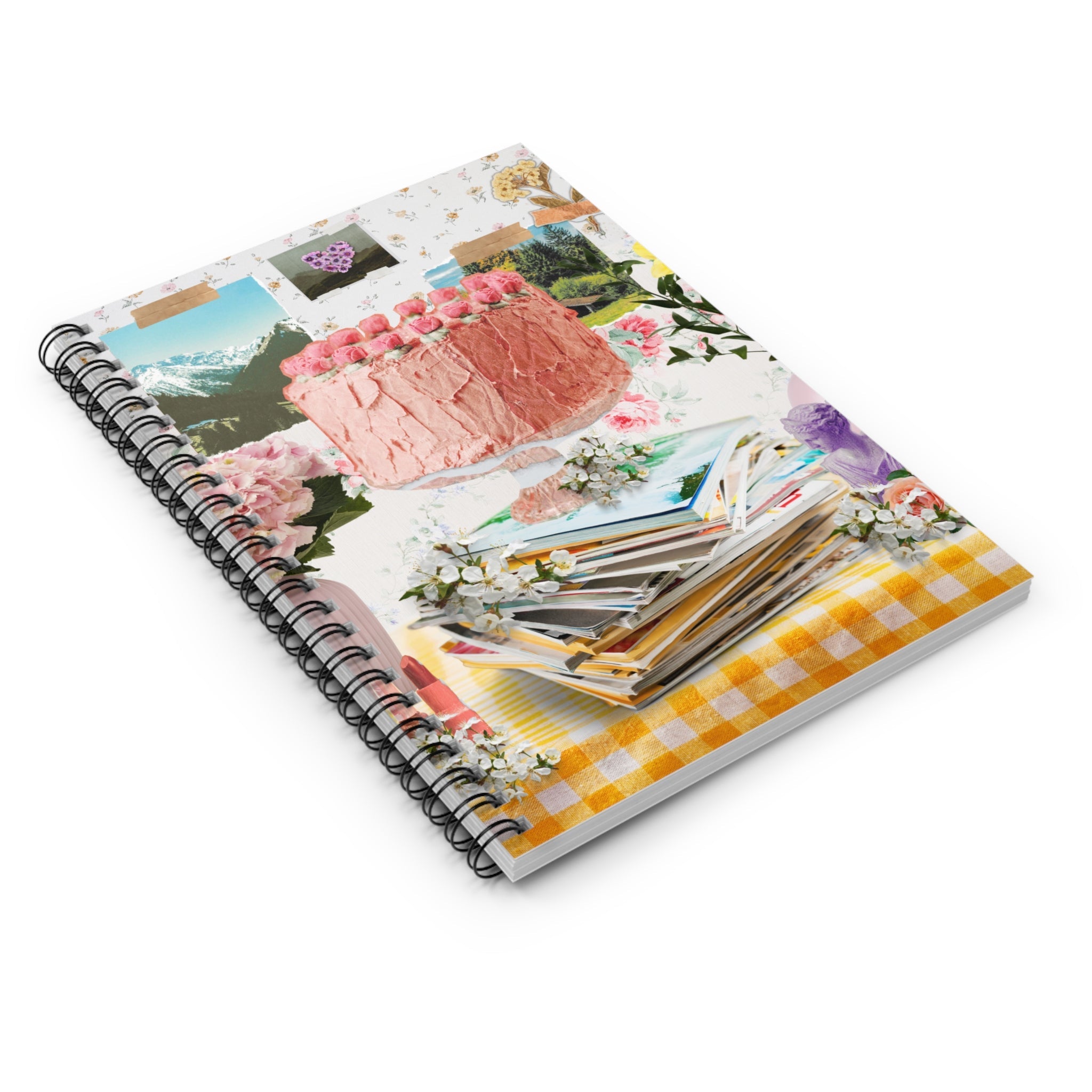 Funny Collage Cake Notebook for Creative: Cute Spiral Notebook - Opal and June