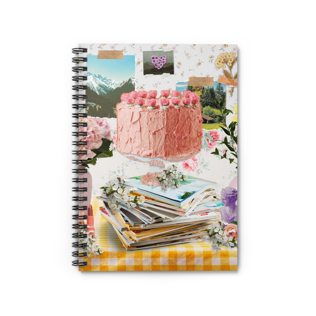 Funny Collage Cake Notebook for Creative: Cute Spiral Notebook - Opal and June