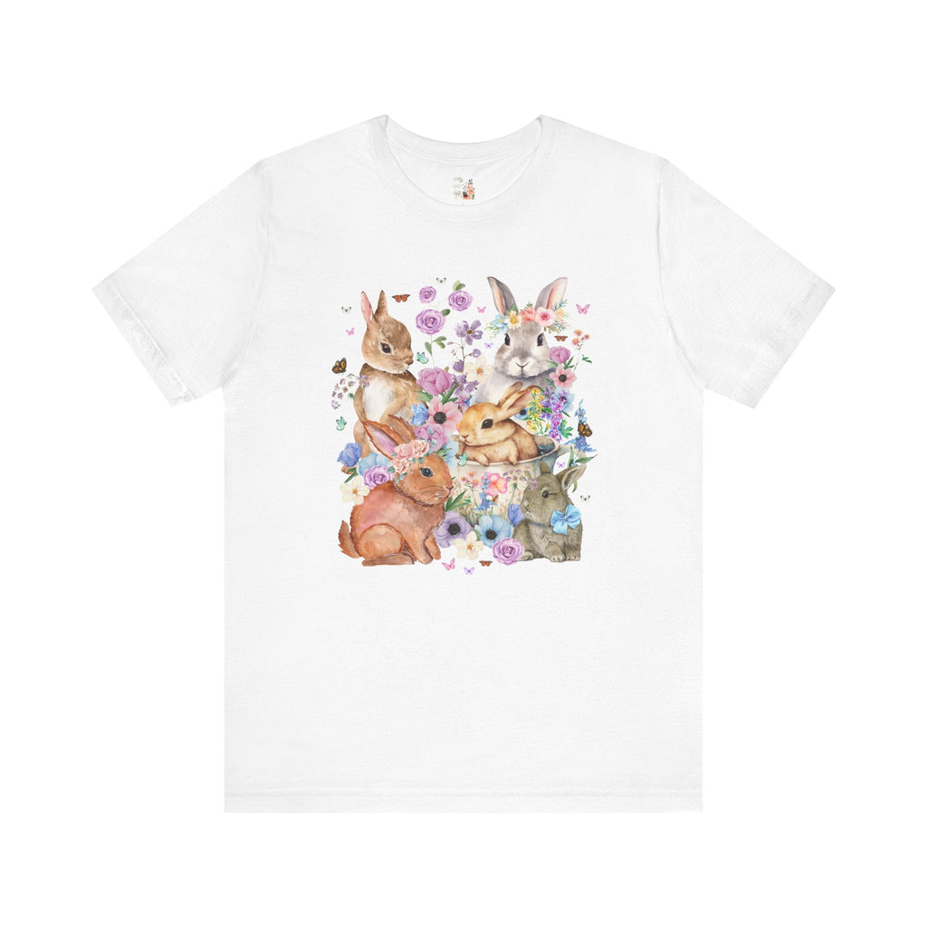 Funny Cottagecore Bunny Shirt, Friend Who Loves Springtime and Flowers: Cozy Whimsigoth Rabbit Shirt, Nineties Throwback Grandma Aesthetic - Opal and June