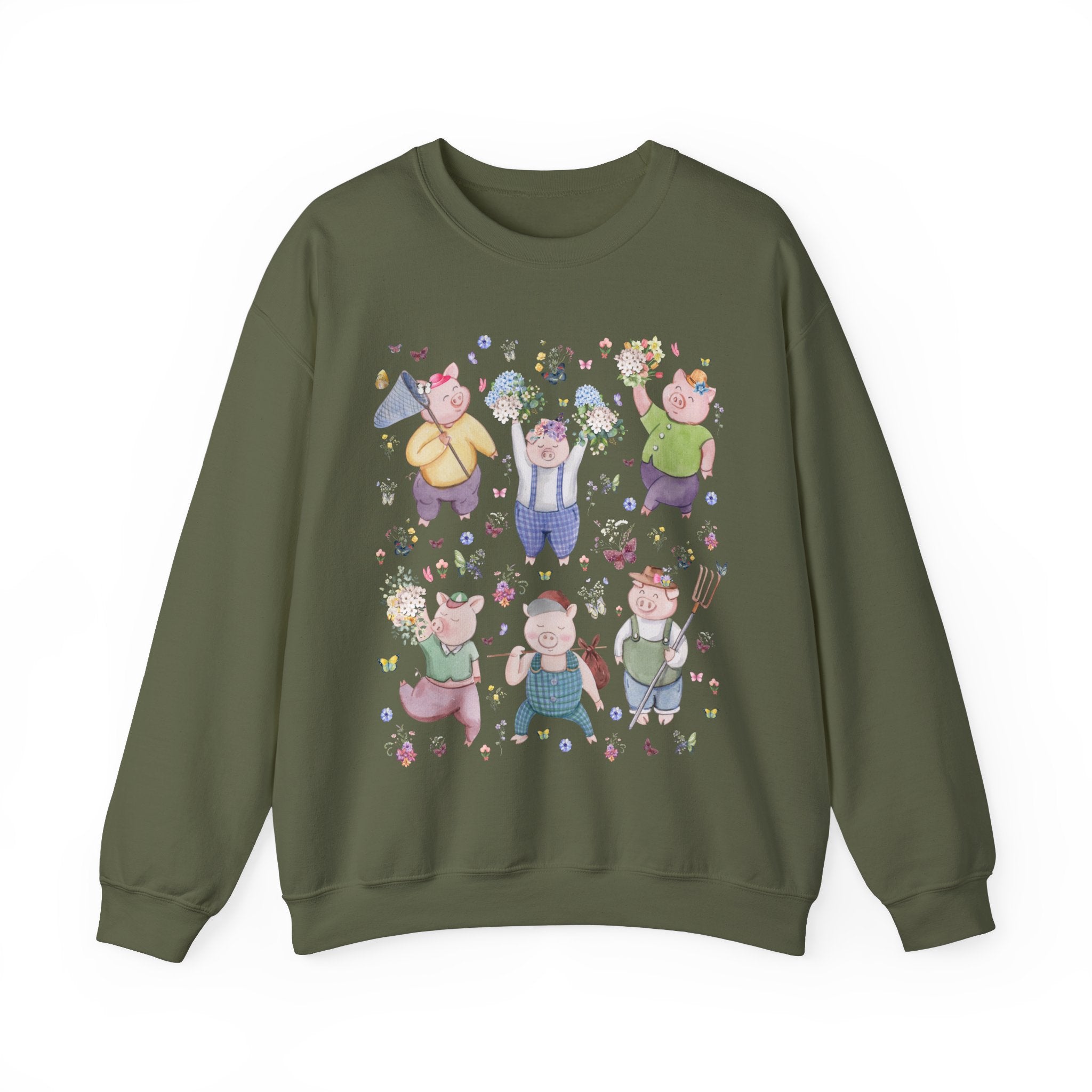 Funny Cottagecore Pig Sweatshirt - Opal and June