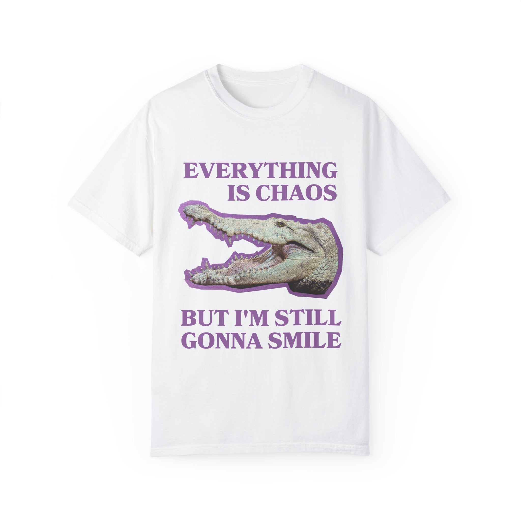 Funny Crocodile Tee Shirt: Everything is Chaos - Opal and June