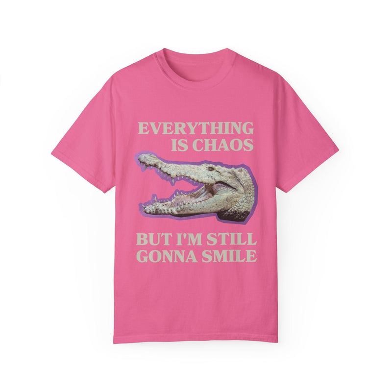 Funny Crocodile Tee Shirt: Everything is Chaos - Opal and June