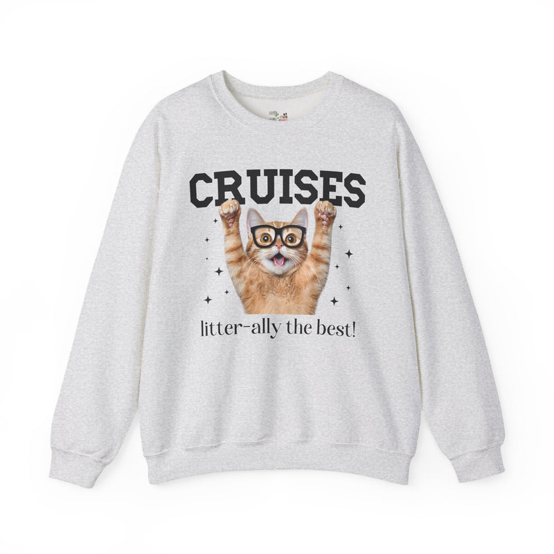Funny Cruse Lover Sweatshirt for Cat Lover, Cat Mom or Cat Dad Shirt, Matching Cruise Shirt with Friends, Silly Drunk Bachelorette Cat Shirt - Opal and June