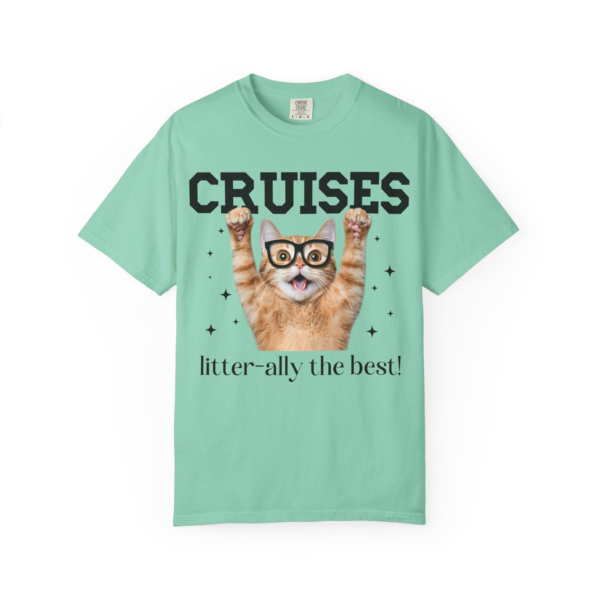 Funny Cruse Lover Tee Shirt for Cat Lover, Cat Mom or Cat Dad T-Shirt, Matching Cruise Shirt with Friends, Silly Drunk Bachelorette Cat Tee - Opal and June