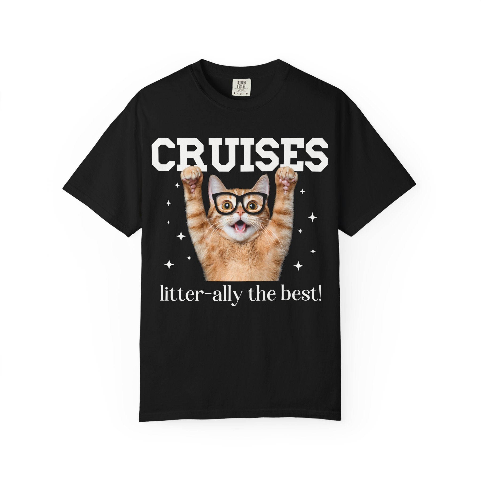 Funny Cruse Lover Tee Shirt for Cat Lover, Cat Mom or Cat Dad T-Shirt, Matching Cruise Shirt with Friends, Silly Drunk Bachelorette Cat Tee - Opal and June