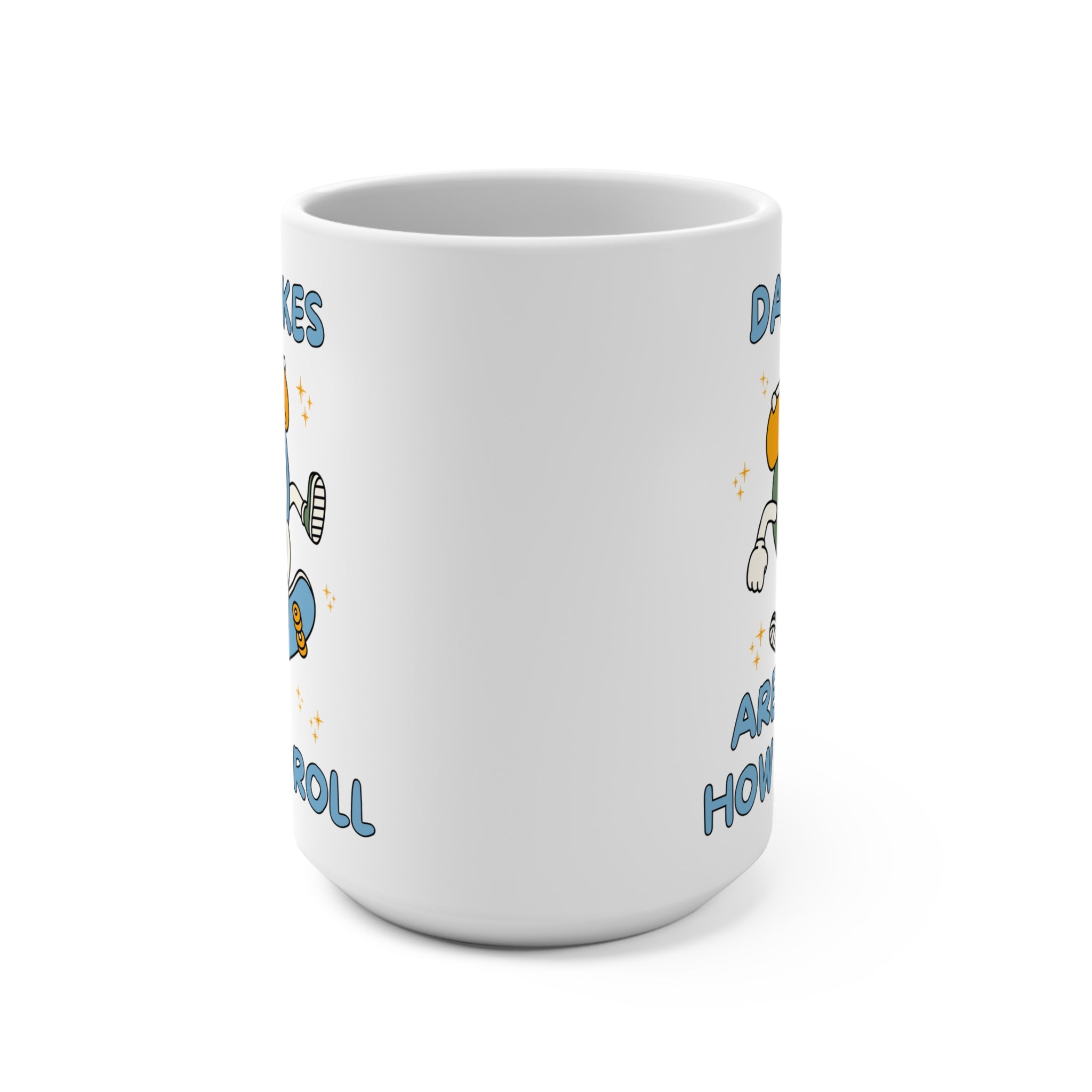 Funny Dad Coffee Mug for First Time Dad Who Loves Awesome Jokes and Skateboarding, Retro 90s Aesthetic 15 Oz Mug, Silly Parent, Father's Day - Opal and June