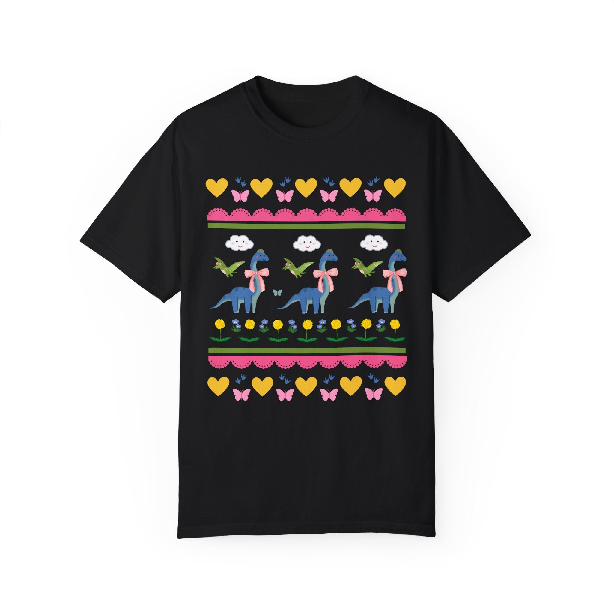 Funny Dinosaur Tee Shirt with Hearts - Opal and June