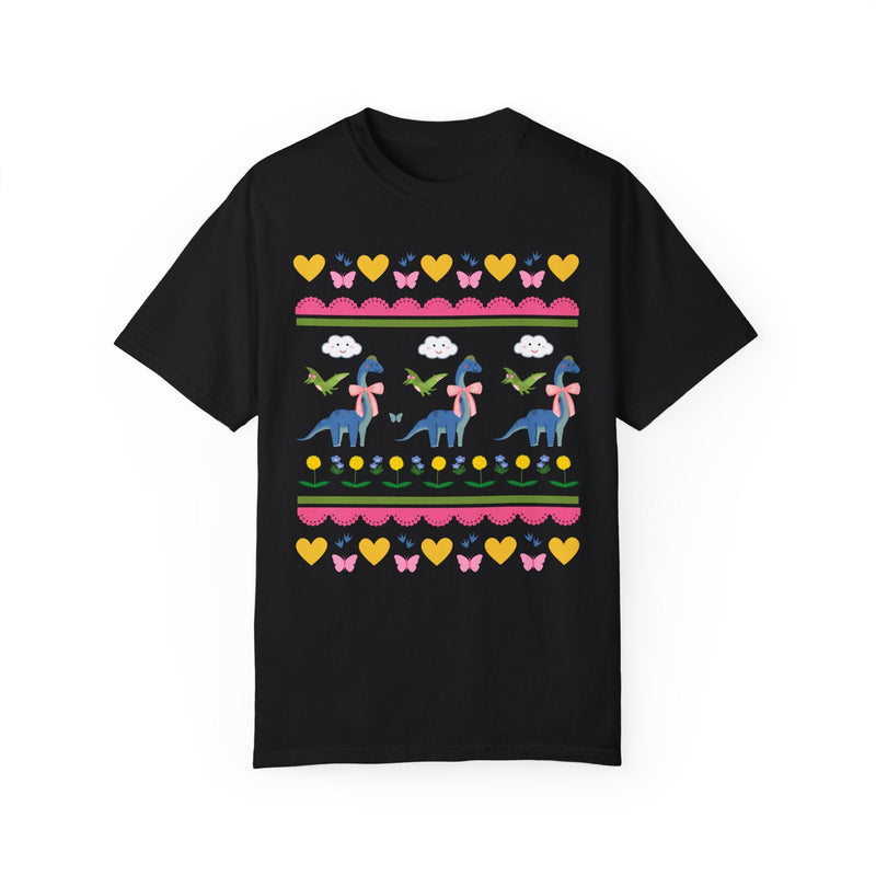 Funny Dinosaur Tee Shirt with Hearts - Opal and June