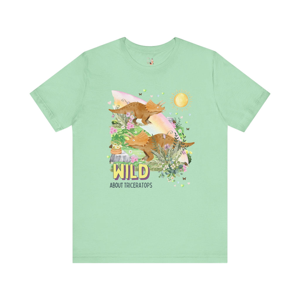 Funny Dinosaur Tee: Wild About Triceratops - Opal and June