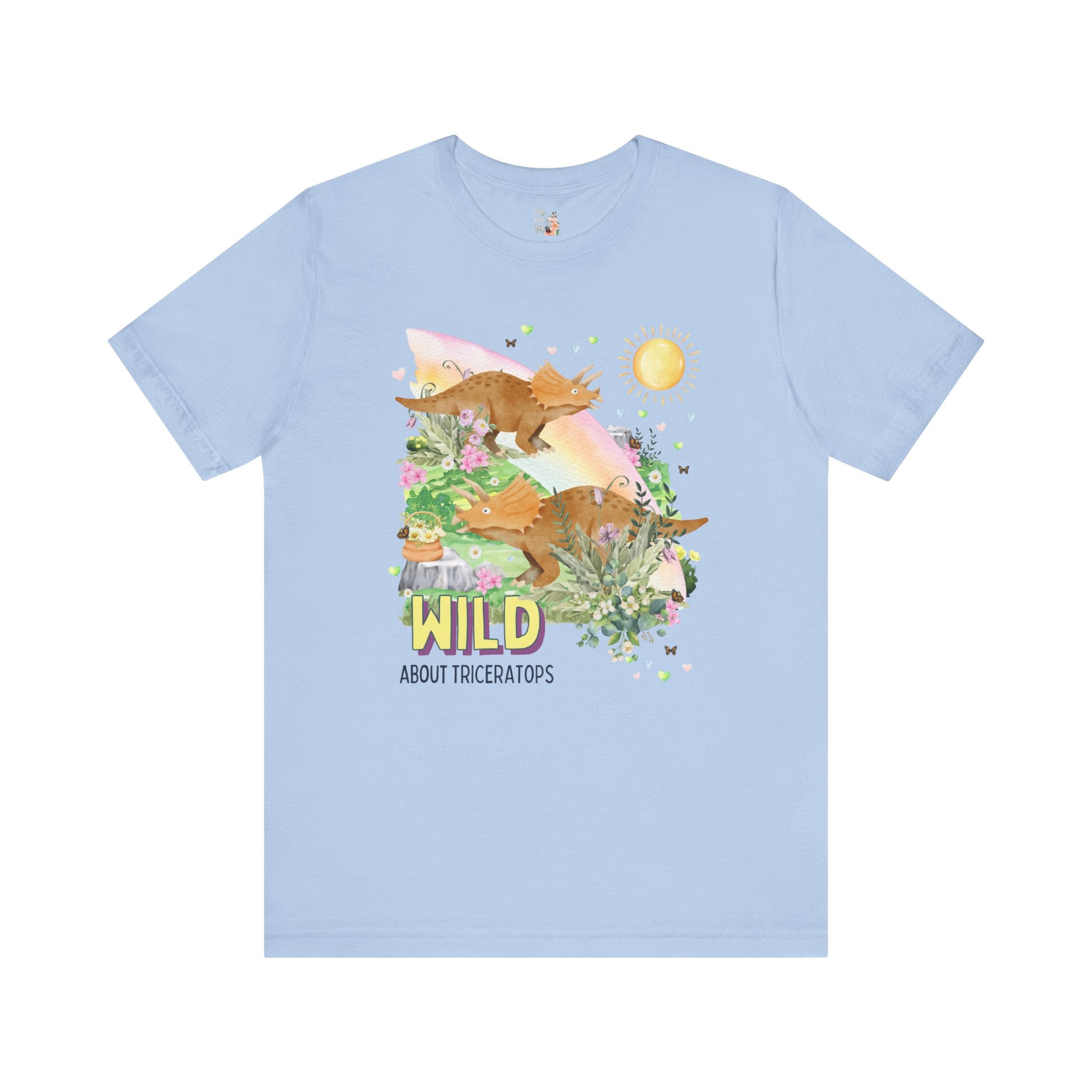 Funny Dinosaur Tee: Wild About Triceratops - Opal and June