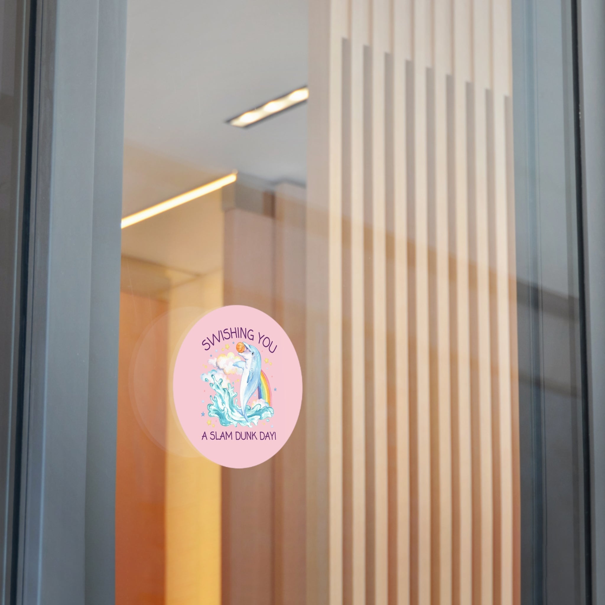 Funny Dolphin Lover Sticker for Friend Who Loves Basketball: Cute 90s Aesthetic Animal Lover Gift, Positive Affirmation, Dreamcore Weirdcore - Opal and June