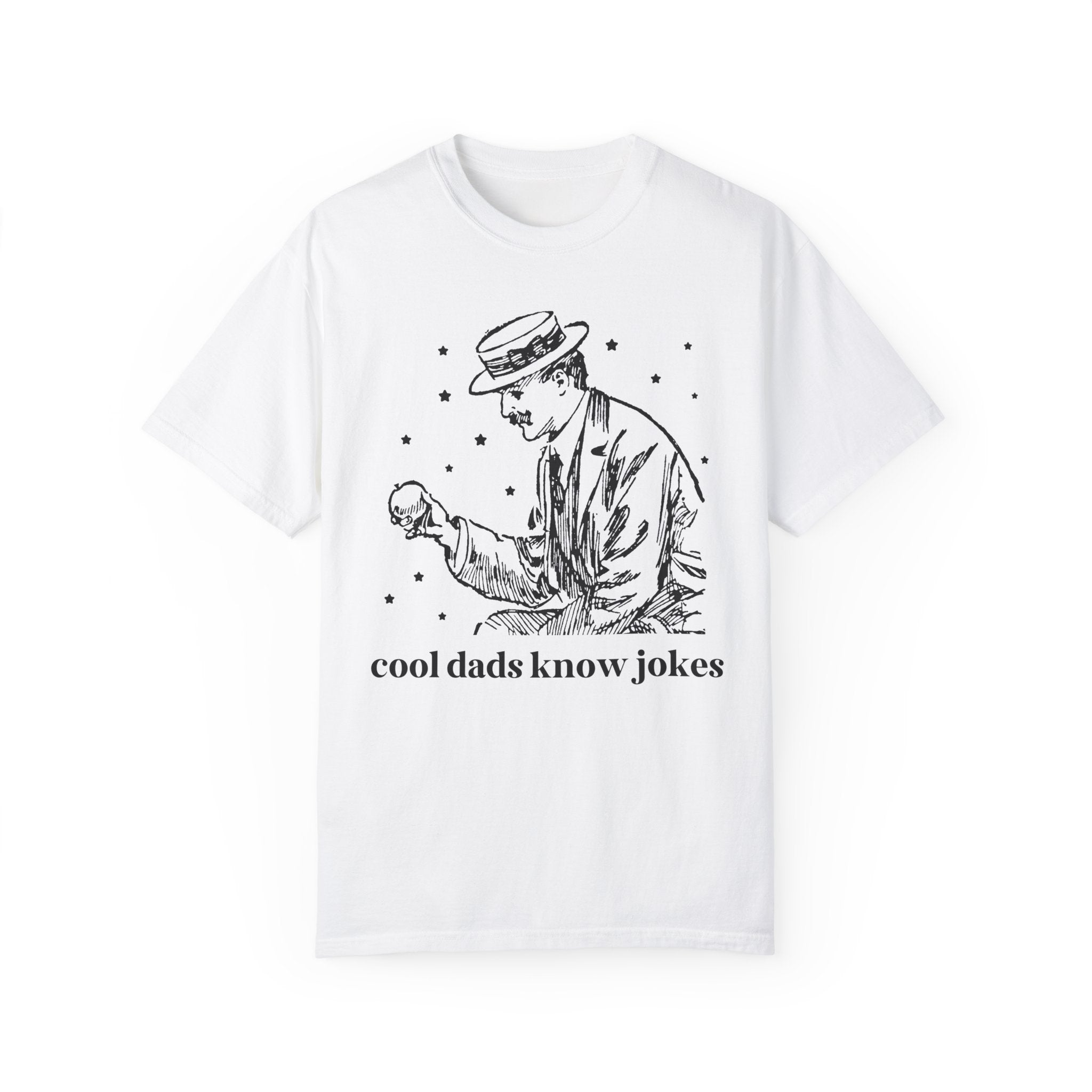 Funny Father's Day Gift for Silly Dad or Grandpa: Cool Dads Know Jokes, Funny Saying T-Shirt with Stars, Gift for Husband, Y2K Aesthetic - Opal and June