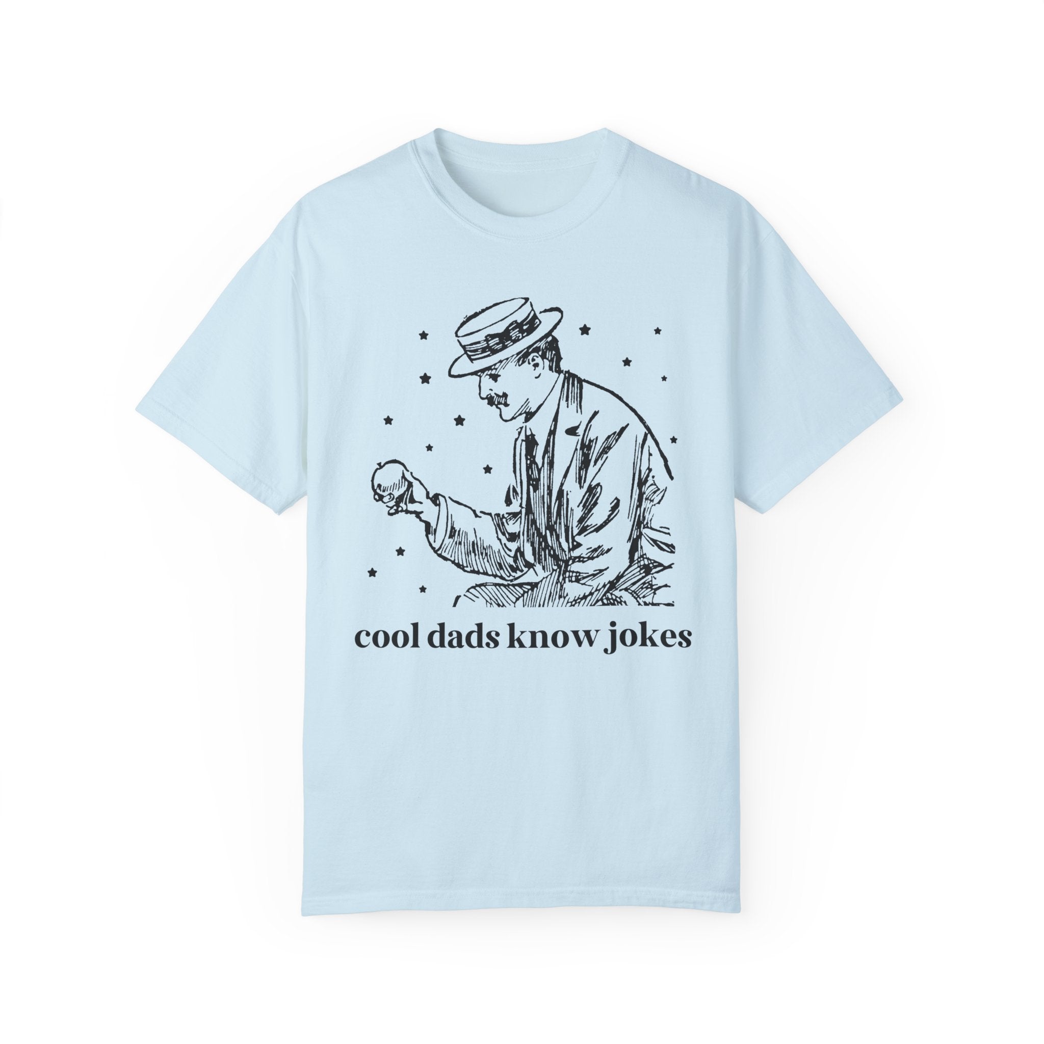 Funny Father's Day Gift for Silly Dad or Grandpa: Cool Dads Know Jokes, Funny Saying T-Shirt with Stars, Gift for Husband, Y2K Aesthetic - Opal and June