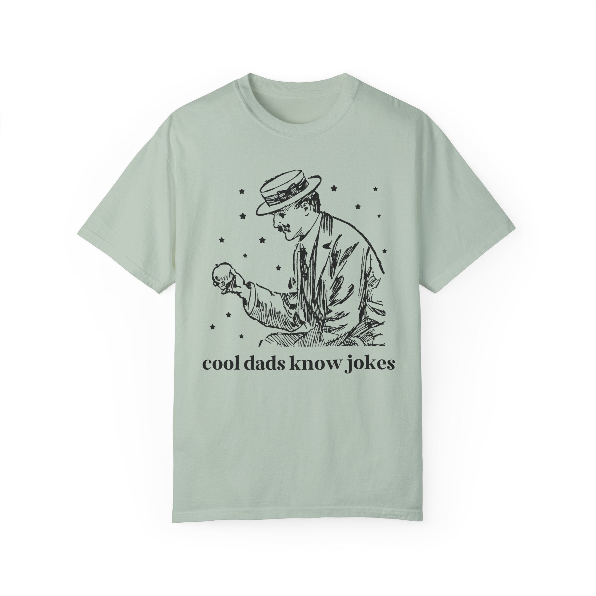 Funny Father's Day Gift for Silly Dad or Grandpa: Cool Dads Know Jokes, Funny Saying T-Shirt with Stars, Gift for Husband, Y2K Aesthetic - Opal and June