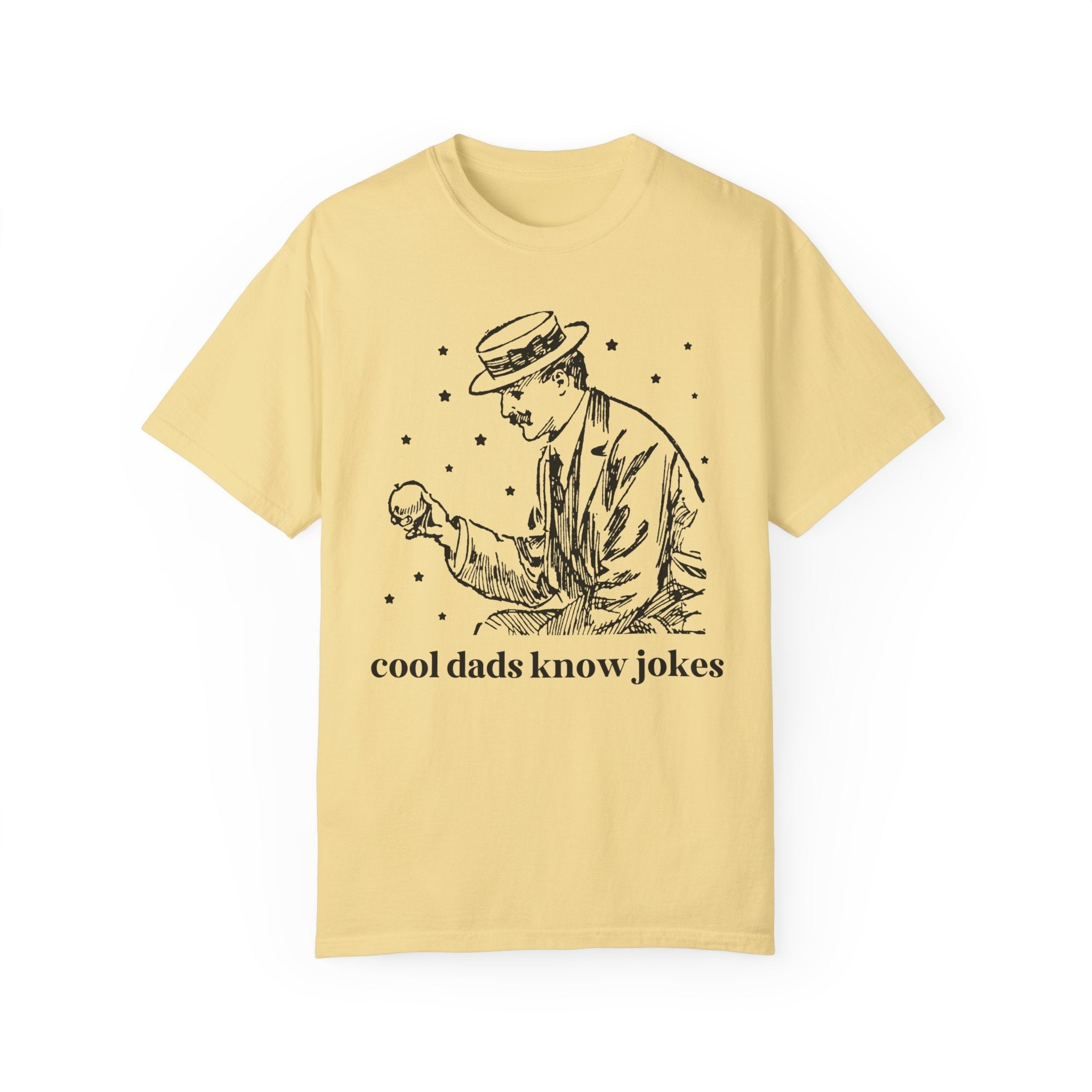 Funny Father's Day Gift for Silly Dad or Grandpa: Cool Dads Know Jokes, Funny Saying T-Shirt with Stars, Gift for Husband, Y2K Aesthetic - Opal and June