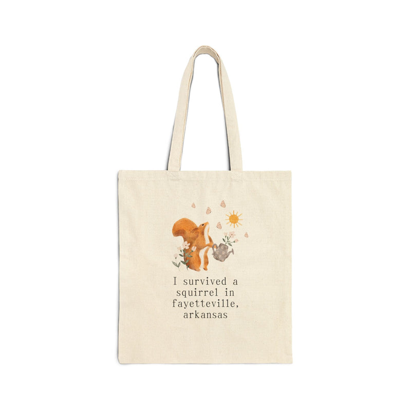 Funny Fayetteville Arkansas Squirrel Tote Bag - Opal and June