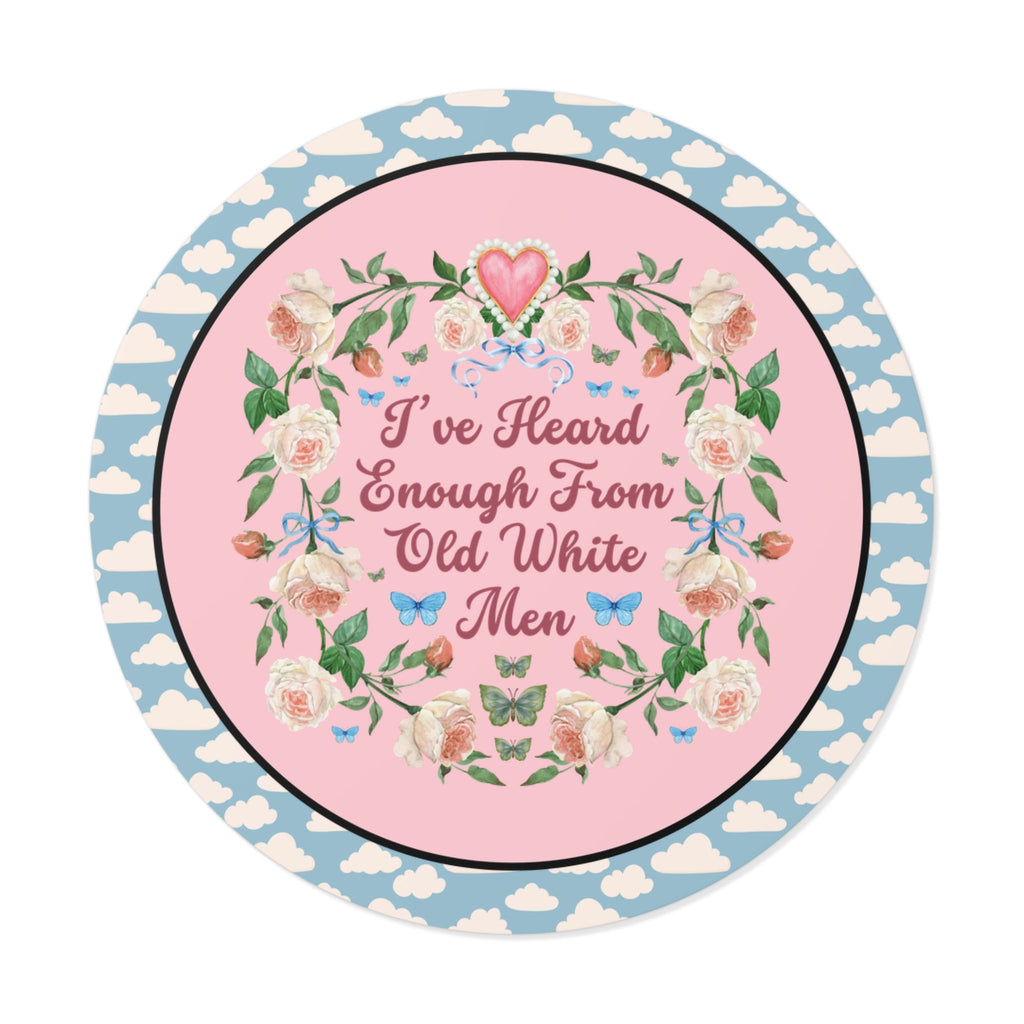 Funny Feminist Sticker with Roses - Opal and June