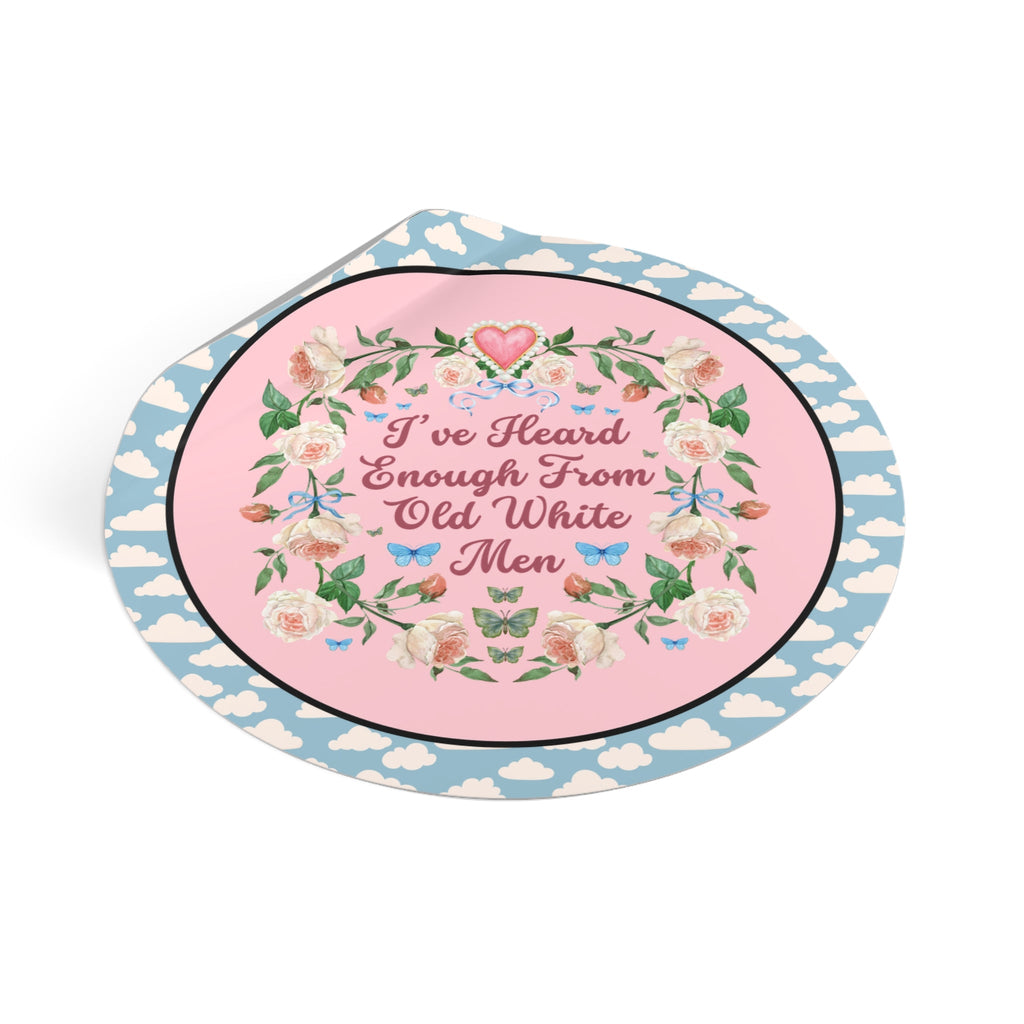 Funny Feminist Sticker with Roses - Opal and June