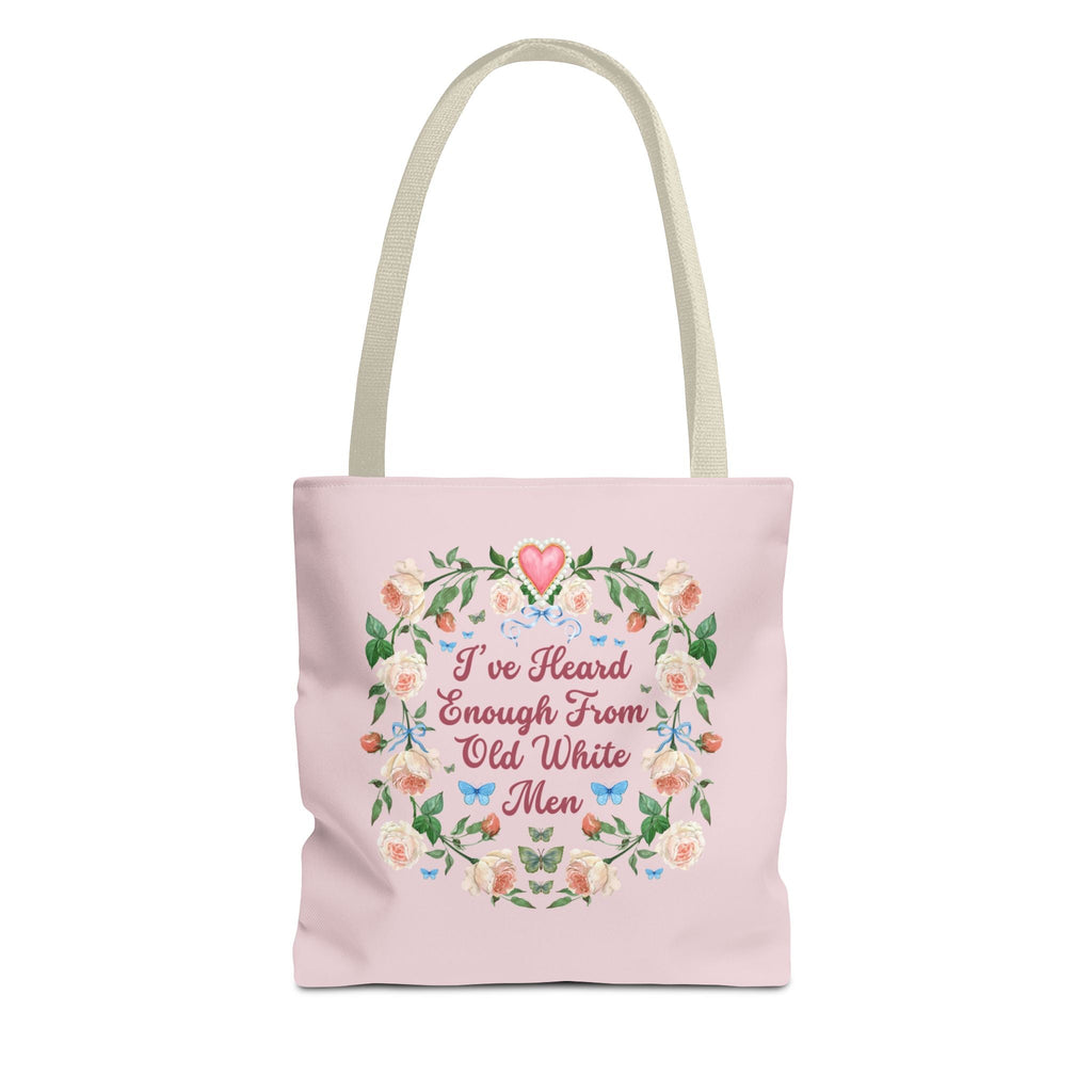 Funny Feminist Tote Bag with Roses: Eclectic Grandma Aesthetic Tote - Opal and June